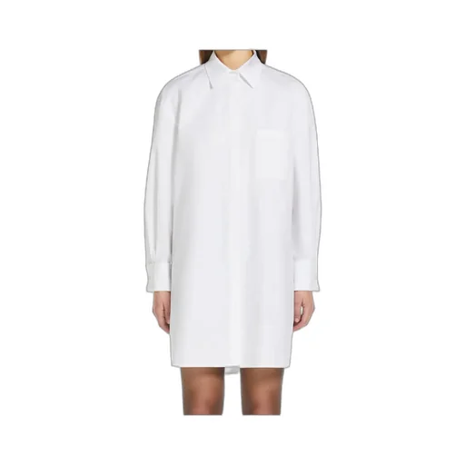 Collared Long-Sleeve Shirt Dress