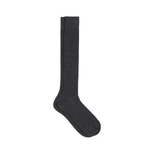 Ribbed-Knit Long Socks