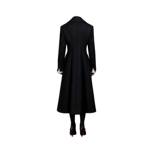 Double-Breasted Long-Sleeved Coat