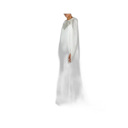 Long Cape Silk Dress