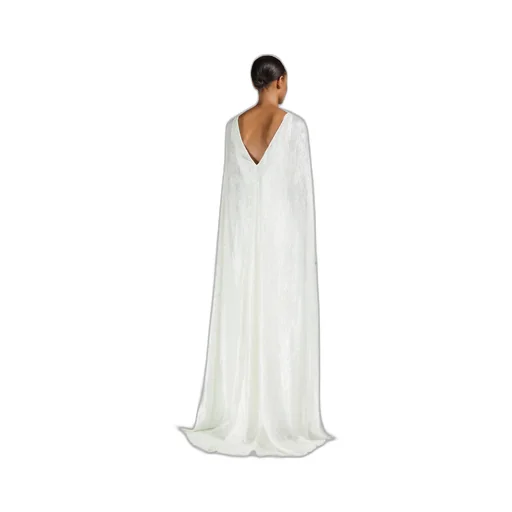 Long Cape Silk Dress