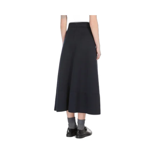 Plain Knitted Flared Skirt