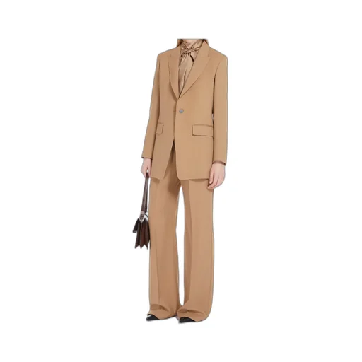 Crepe Wool Suit Coat