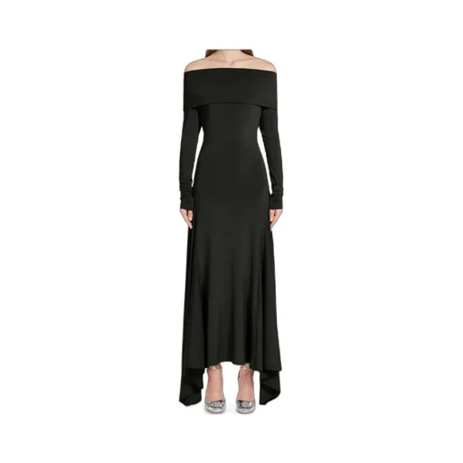 Off-Shoulder Long-Sleeved Dress