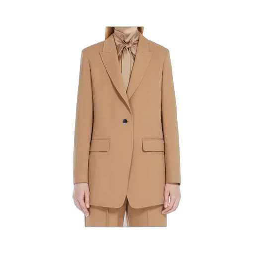 Crepe Wool Suit Coat