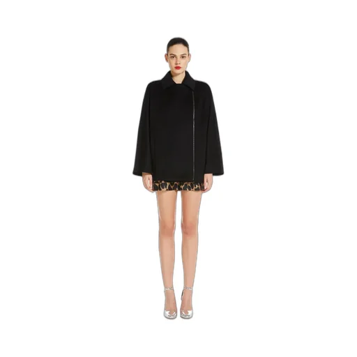 Zip Detailed Long-Sleeved Coat