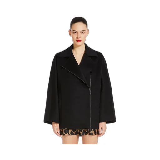 Zip Detailed Long-Sleeved Coat