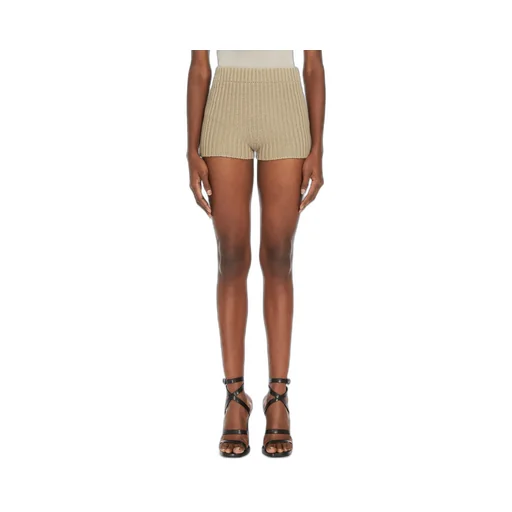 Rib Knitted High-Rise Shorts