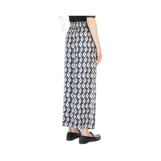 All-Over Patterned High Waist Trousers
