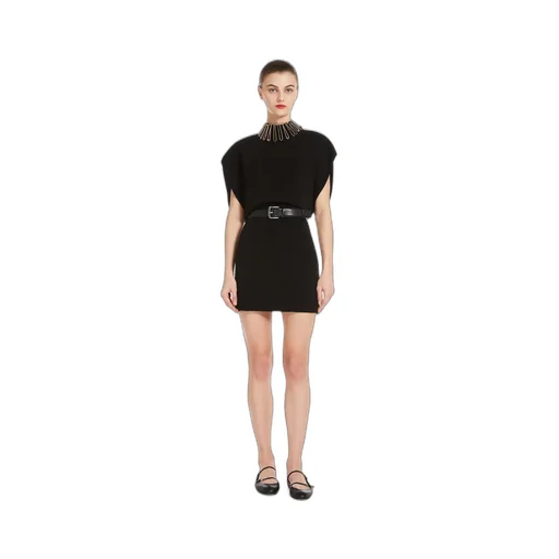 Mockneck Sleeveless Dress