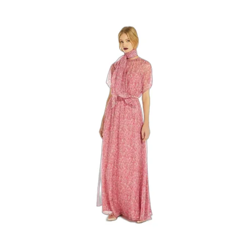 Pleated Print Dress