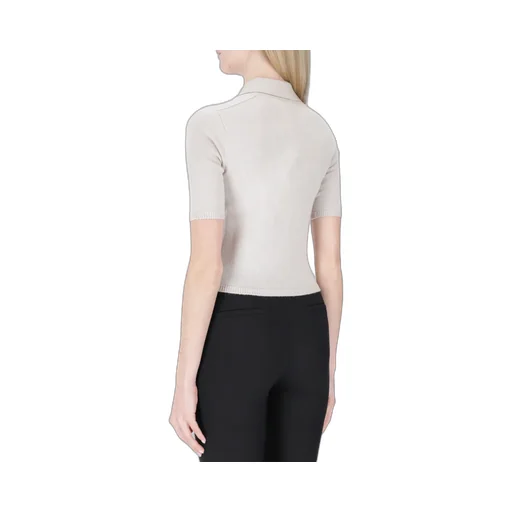 Short-Sleeved Wool Polo Shirt