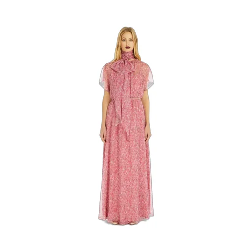 Pleated Print Dress