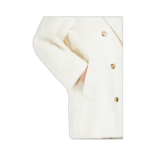 Double-Breasted Long-Sleeved Coat