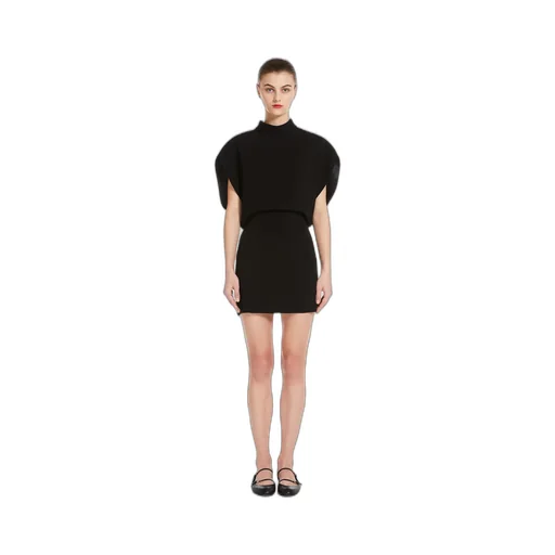 Mockneck Sleeveless Dress
