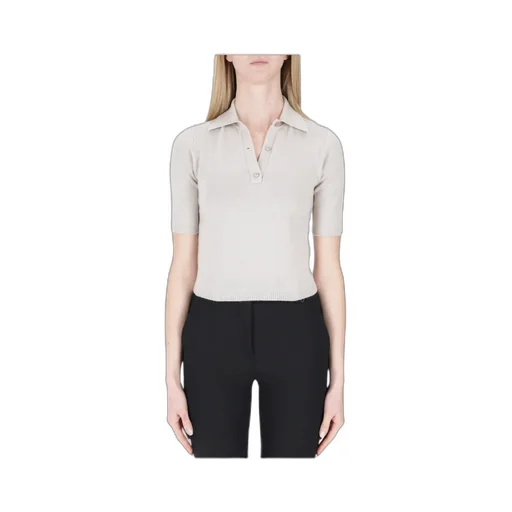 Short-Sleeved Wool Polo Shirt