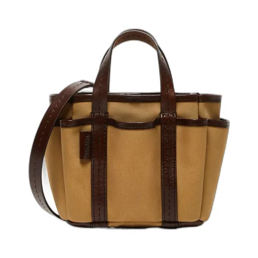 Logo Plaque Top Handle Bag