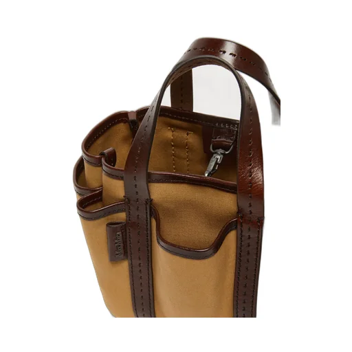 Logo Plaque Top Handle Bag