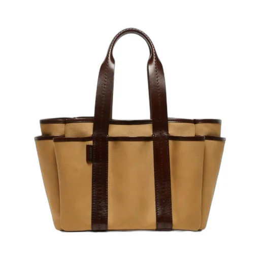 Logo Patch Top Handle Bag
