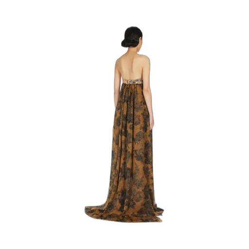 Floral Pattern Tube Top Dress