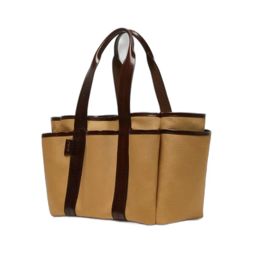 Logo Patch Top Handle Bag