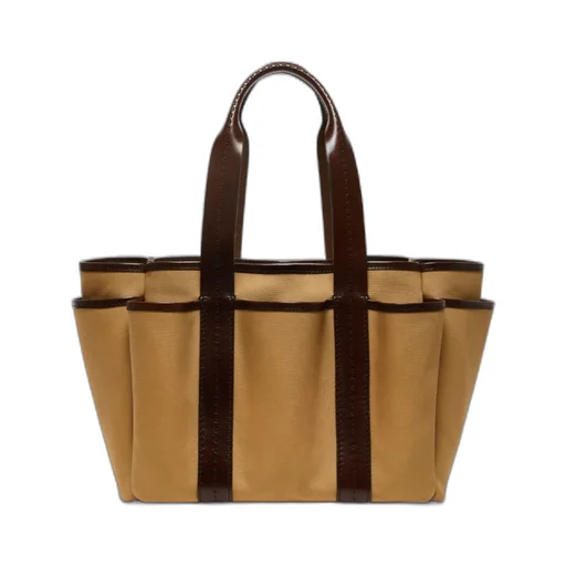 Logo Patch Top Handle Bag