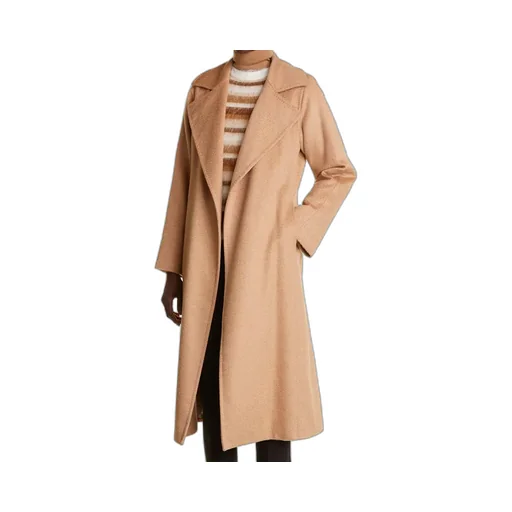 Long-Sleeved Cashmere Coat