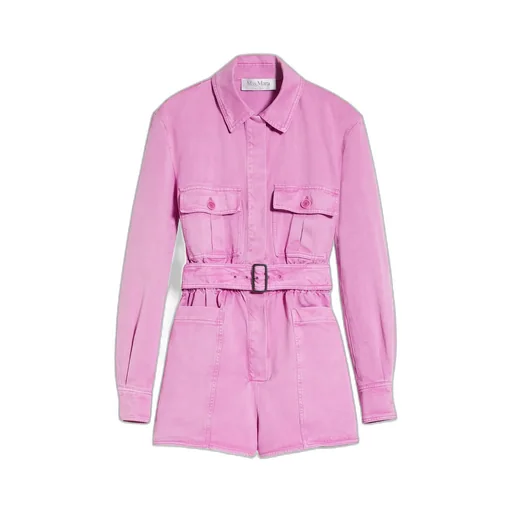 Belted Long-Sleeved Jumpsuit