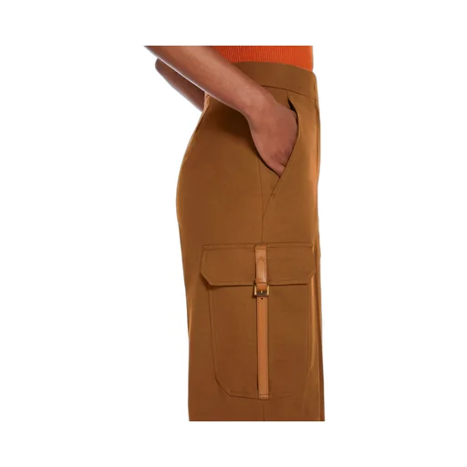 Buckle Detailed Straight Leg Pants