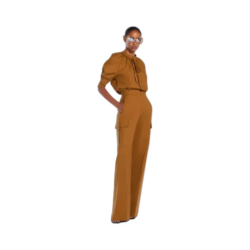 Buckle Detailed Straight Leg Pants