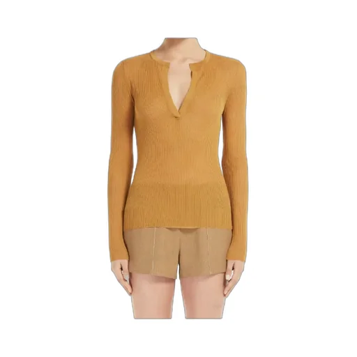 V-Neck Long-Sleeved Top