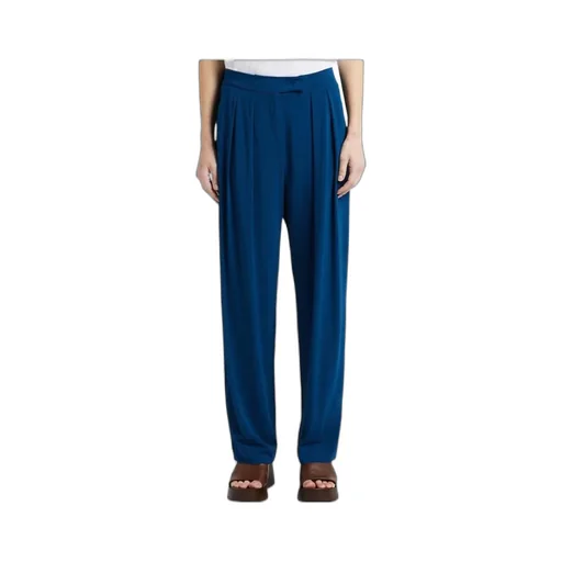 Plain Knit Crepe Trousers