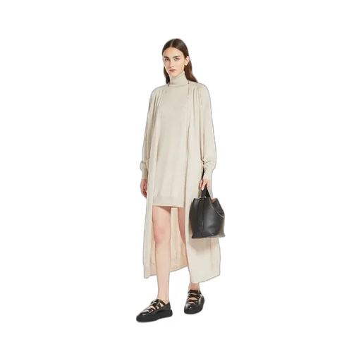 High-Necked Cashmere Dress
