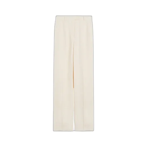 Pleat Detailed Straight Leg Trousers