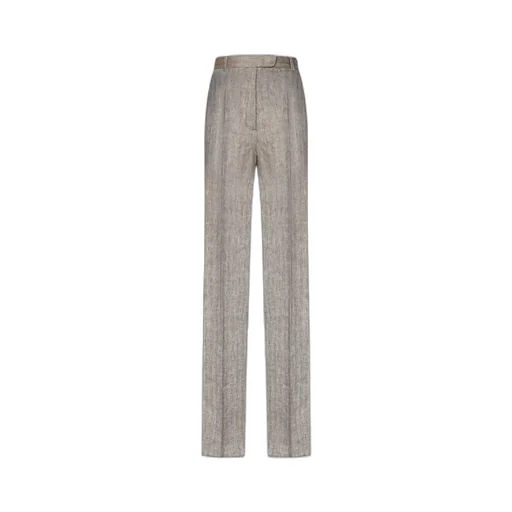 Pleat Detailed Straight Leg Trousers