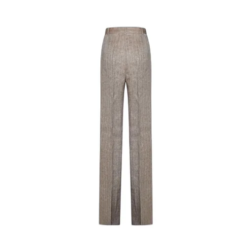 Pleat Detailed Straight Leg Trousers
