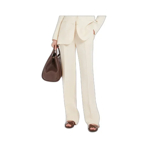 Pleat Detailed Straight Leg Trousers