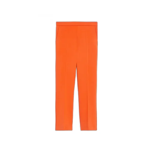 Side Zipper Wool Casual Pants