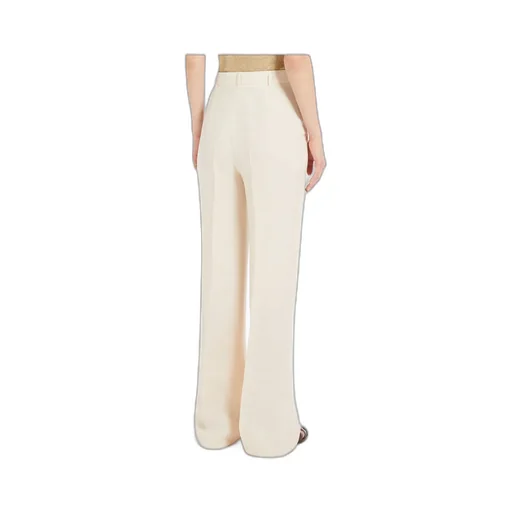 Pleat Detailed Straight Leg Trousers