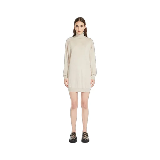 High-Necked Cashmere Dress