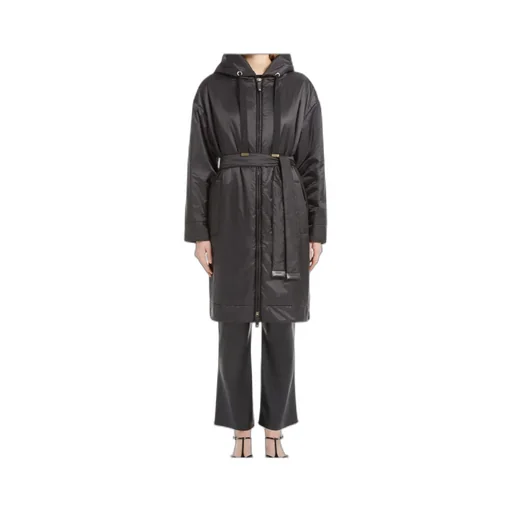 Belted Drawstring Coat