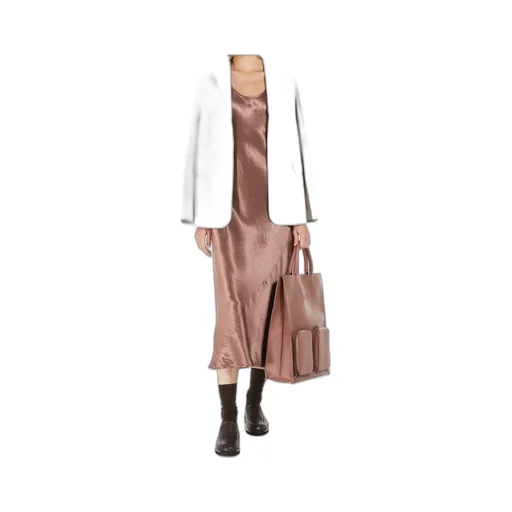 U-Neck Sleeveless Satin Dress