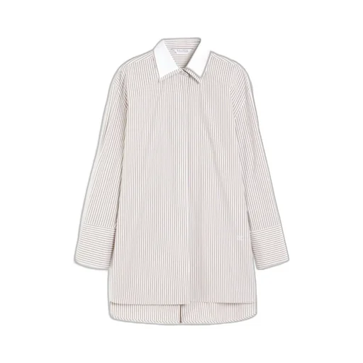 Striped Poplin Oversized Shirt