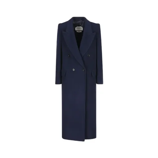 Double-Breasted Long-Sleeved Coat