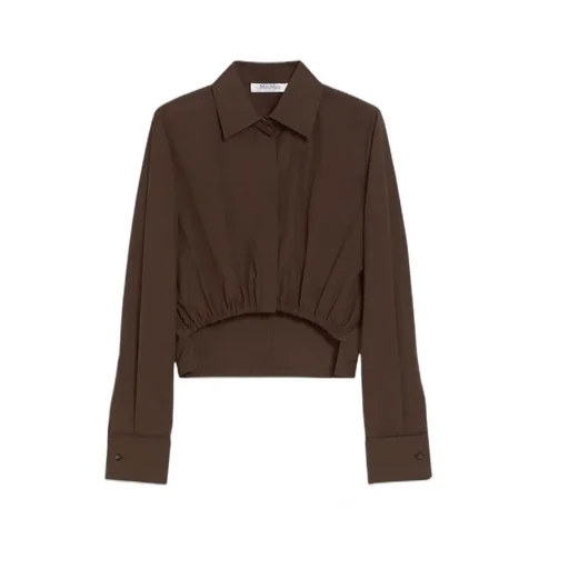 Angio Button Detailed Gathered Shirt