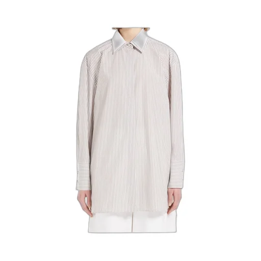 Striped Poplin Oversized Shirt