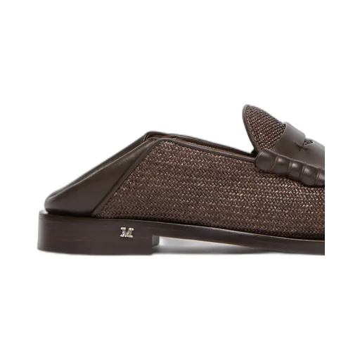 Panelled Zip-Up Flat Shoes