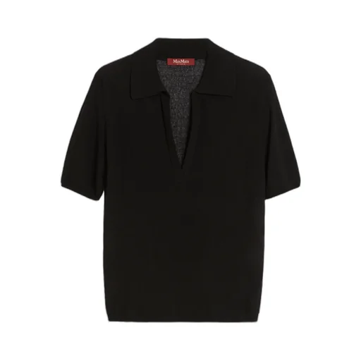 V-Neck Knitted Polo Shirt