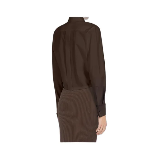 Angio Button Detailed Gathered Shirt