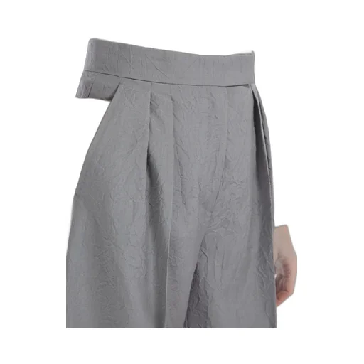 Pleat Detailed Wide-Leg Trousers